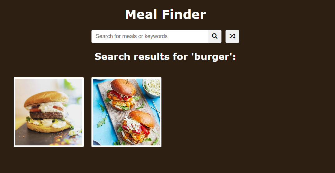 Meal Finder Screenshot